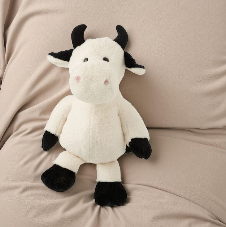 VACHE Peluche Ecru/Noir L 31x17xH40 cm