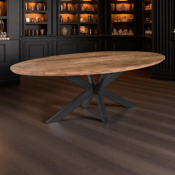 Table REPAS Ovale SLOT acacia 180x100xH76cm