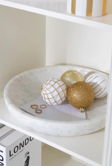 Plat Marbre Blanc Ø35xH6cm