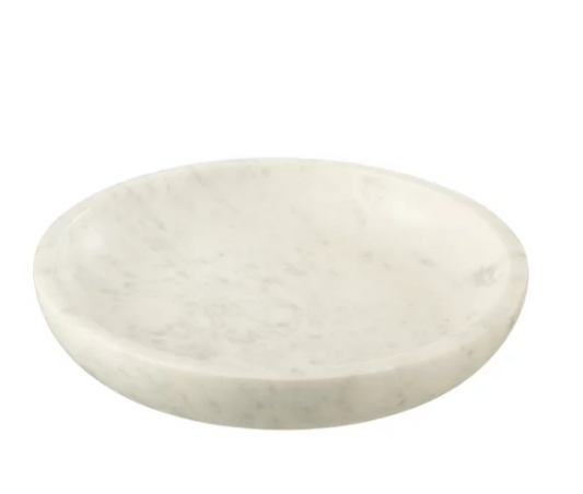 Plat Marbre Blanc Ø35xH6cm