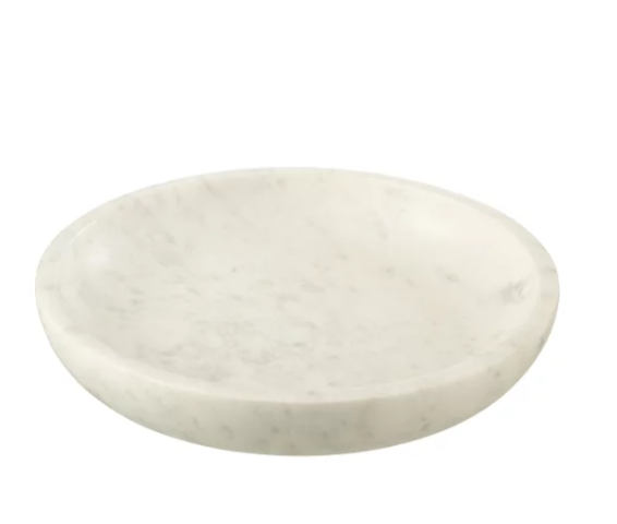 Plat Marbre Blanc Ø35xH6cm