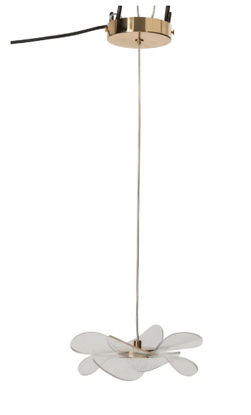Plafonnier FLEUR doré Ø24xH150cm