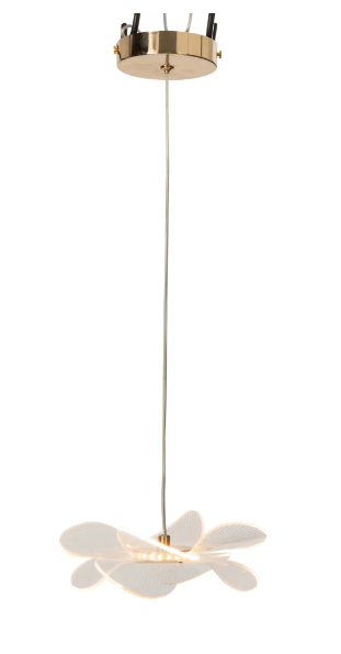 Plafonnier FLEUR doré Ø24xH150cm