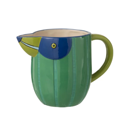 Arroisoir OISEAU Céramique Vert/Bleu 23x13.5xH16.5cm