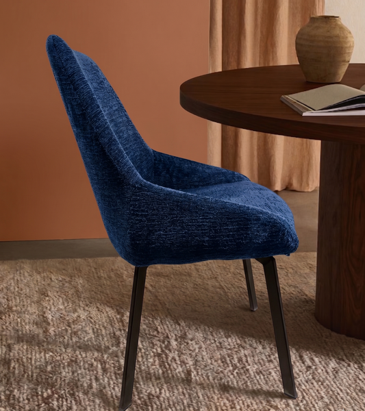 Chaise MARIZAN Tissu Chenille Nuit 50x50xH86cm