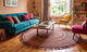 Tapis JUTE ROND Tissu Multicolor D250cm