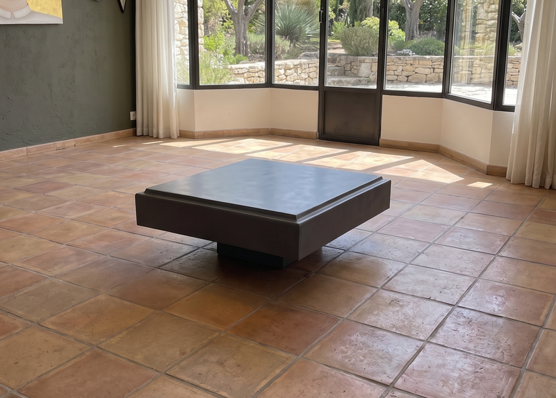 Table Basse CARRO Antic Lead 70x70xH31 cm