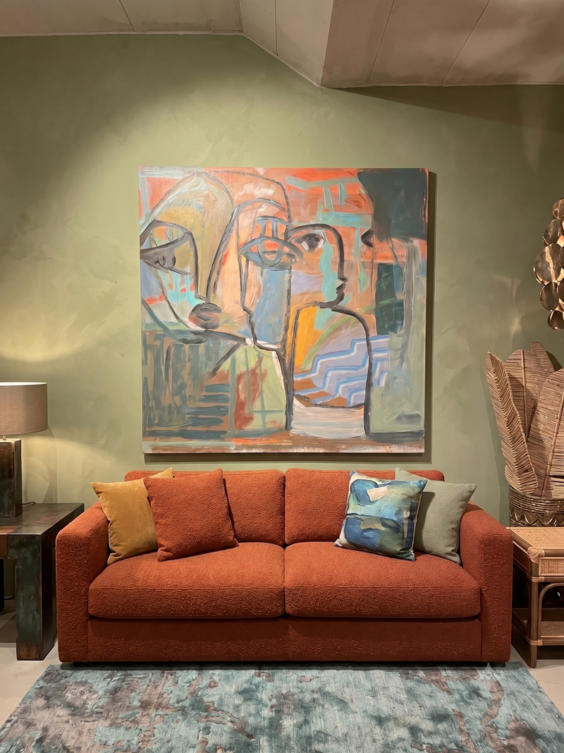 Tableau FACE TO FACE 135x135cm