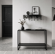 Étagère murale Drops ronde,noir mat 89,5x34xH27 cm