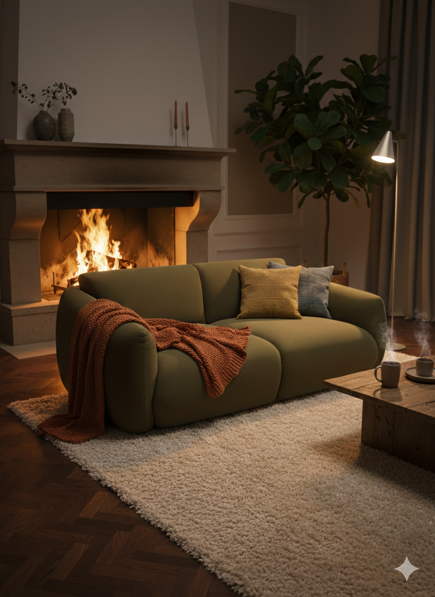 Canapé SOPHIA 3PL Mousse 255x96xH72cm