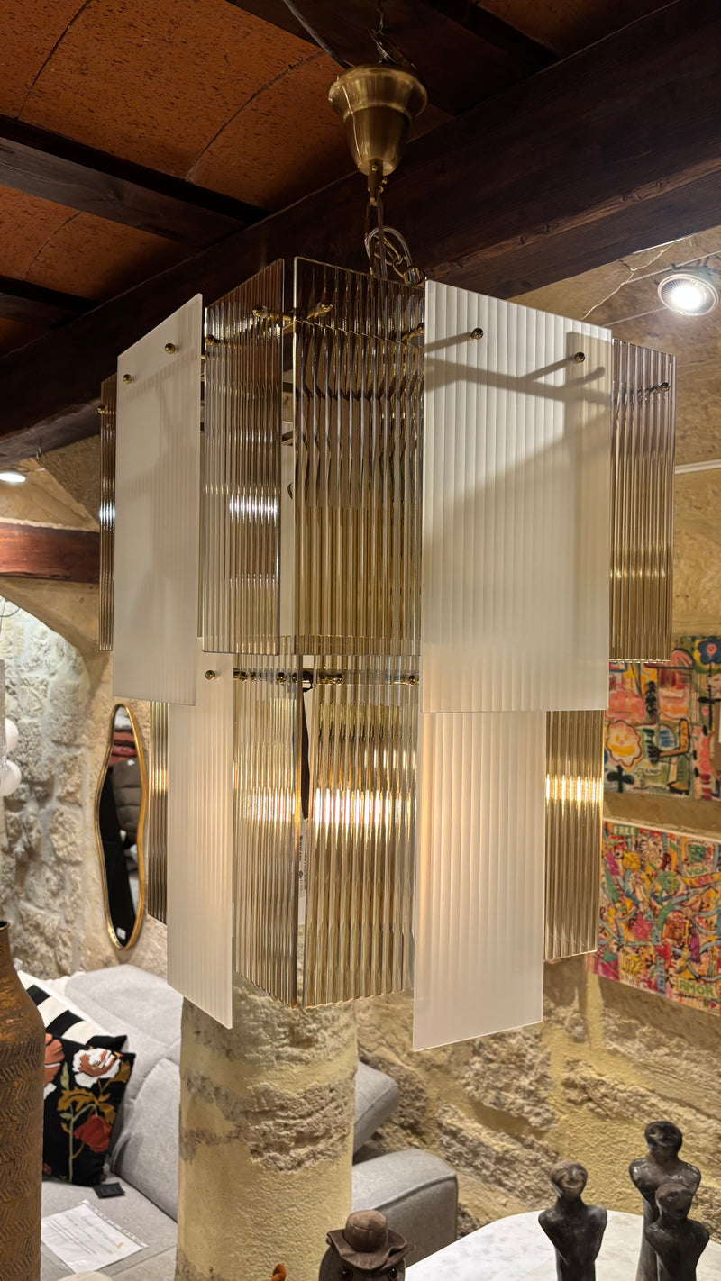 Lustre COPENHAGUE 2 rangs 55×55xH68cm