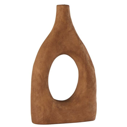 Vase en terre cuite terracotta ajouré 27,5x11xH46 cm