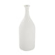 Vase soliflore blanc en terre cuite forme bouteille Ø12x32cm