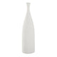 Vase soliflore blanc en terre cuite forme bouteille 10x6.3xH39cm