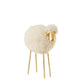 MOUTON METAL BLANC OR M 25x14x33cm