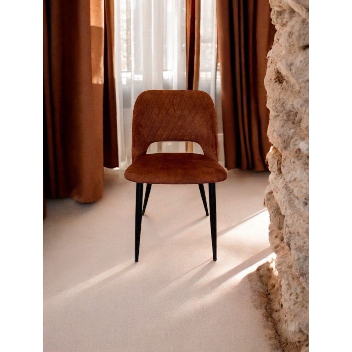 Chaise ROMA Velours Fox 48x50xH82cm