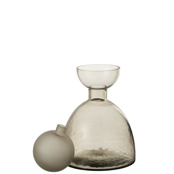 VASE BOUTEILLE VERRE GREI 20x20x29cm