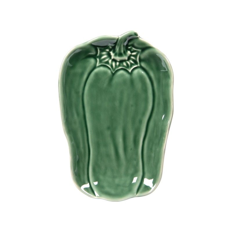 Plat Rectangulaire Poivron Vert 23x17 cm