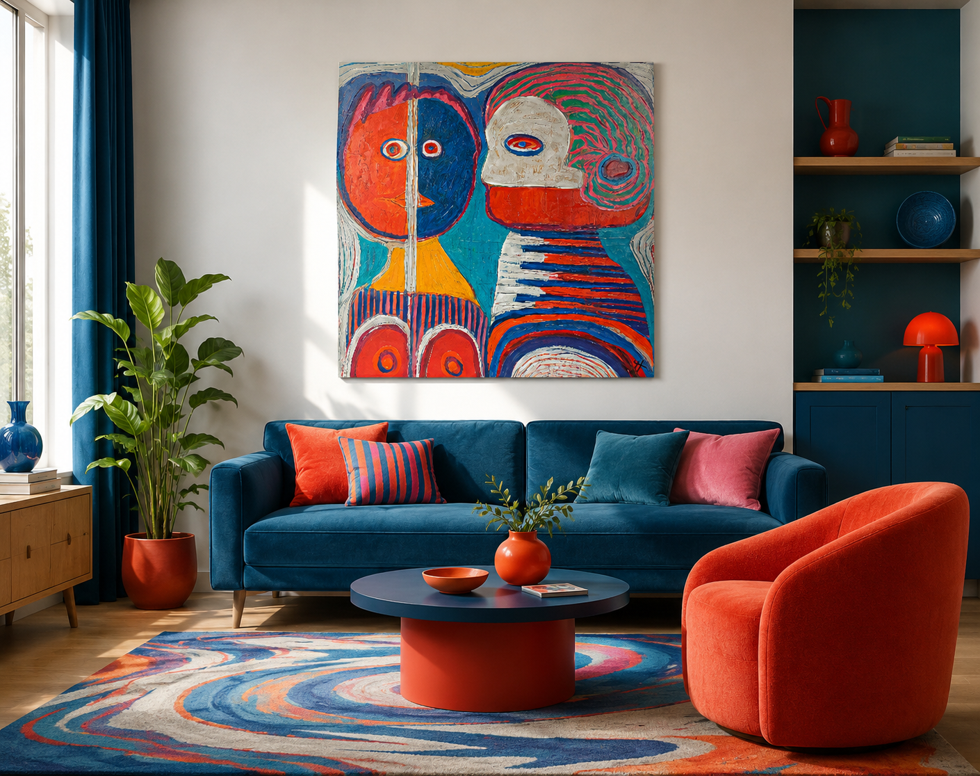 Tableau BROTHES 135x135cm