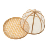 PLATEAU+CLOCHE BAMBOU MM