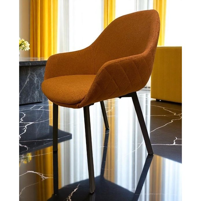 Fauteuil Repas PADE Tissu Cannelle 60x58xH81cm