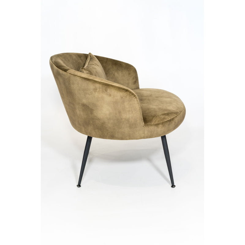 Fauteuil GUSTAVE velours Lichen 72x73xH66cm