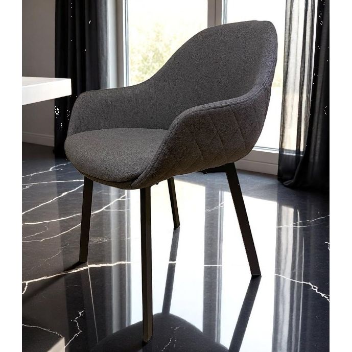 Fauteuil Repas PADE Tissu Gris 60x58xH81cm