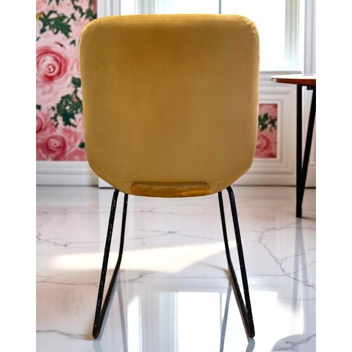 Chaise BUBBLE Velours Gold 48x52xH87cm