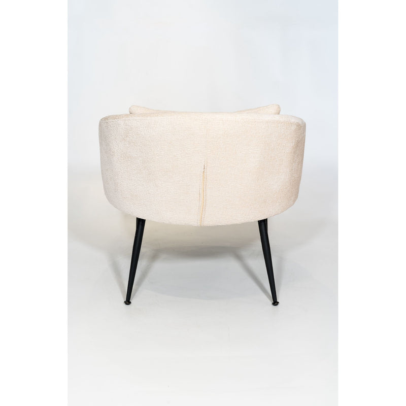 Fauteuil GUSTAVE chenille Craie 72x72xH66cm