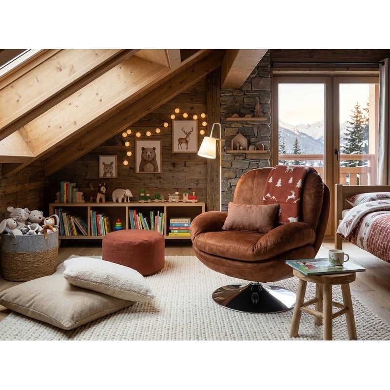 Fauteuil IZOP velours Fox