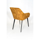 Chaise SOMAN velours Moutarde 57x61xH82cm