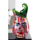 Vase Visage VENITO Multicolore 12x19xH35 cm