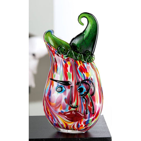 Vase Visage VENITO Multicolore 12x19xH35 cm