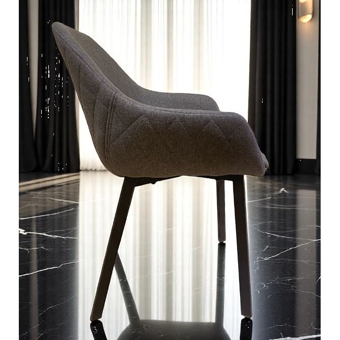 Fauteuil Repas PADE Tissu Gris 60x58xH81cm