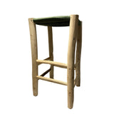 Tabouret de bar CALVI kaki 40x40xH70cm