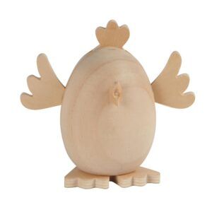 Poule décorative en bois