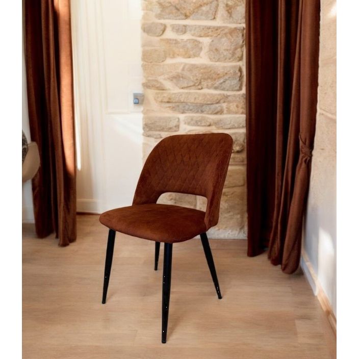 Chaise ROMA Velours Fox 48x50xH82cm