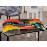 Bol rectangulaire en verre multicolore 27x58cm