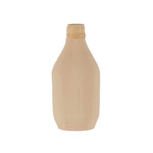 Vase bouteille naturelle Argile/ Raphia 16x36 cm