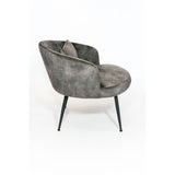 Fauteuil GUSTAVE velours Bronze 72x73xH66cm