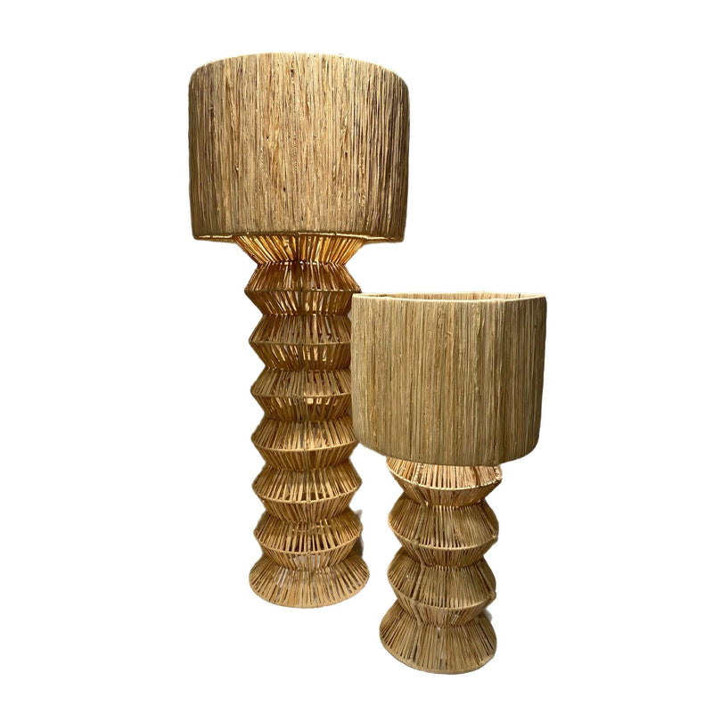 Lampadaire ACCORDÉON Rafia D40xH100cm