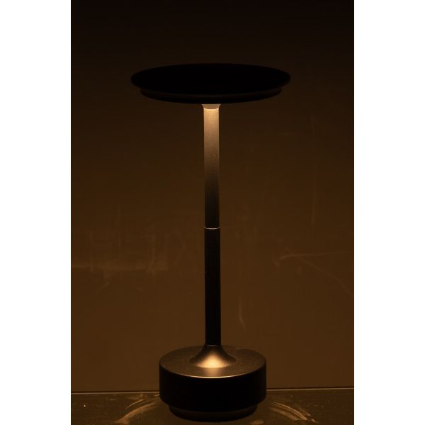 LAMPE LED TOUCH NOIR 12.8x12.8x27.8cm