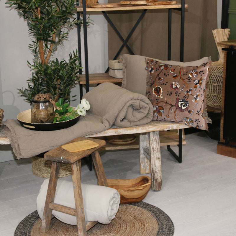 EDREDON ROMANE 80X200 TAUPE