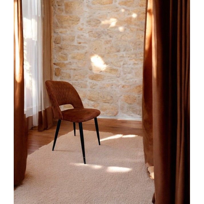 Chaise ROMA Velours Fox 48x50xH82cm