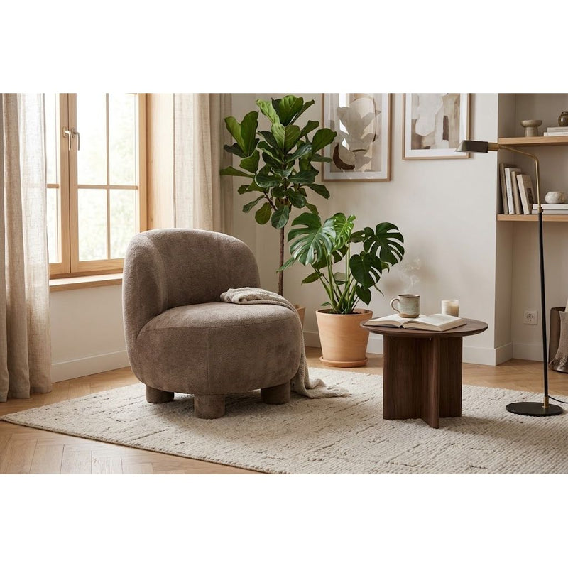 Fauteuil BORLANO Taupe 74x77h73cm