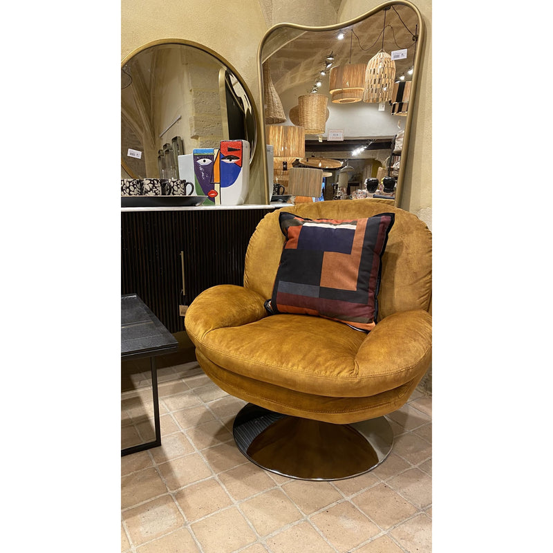 Fauteuil IZOP velours Gold