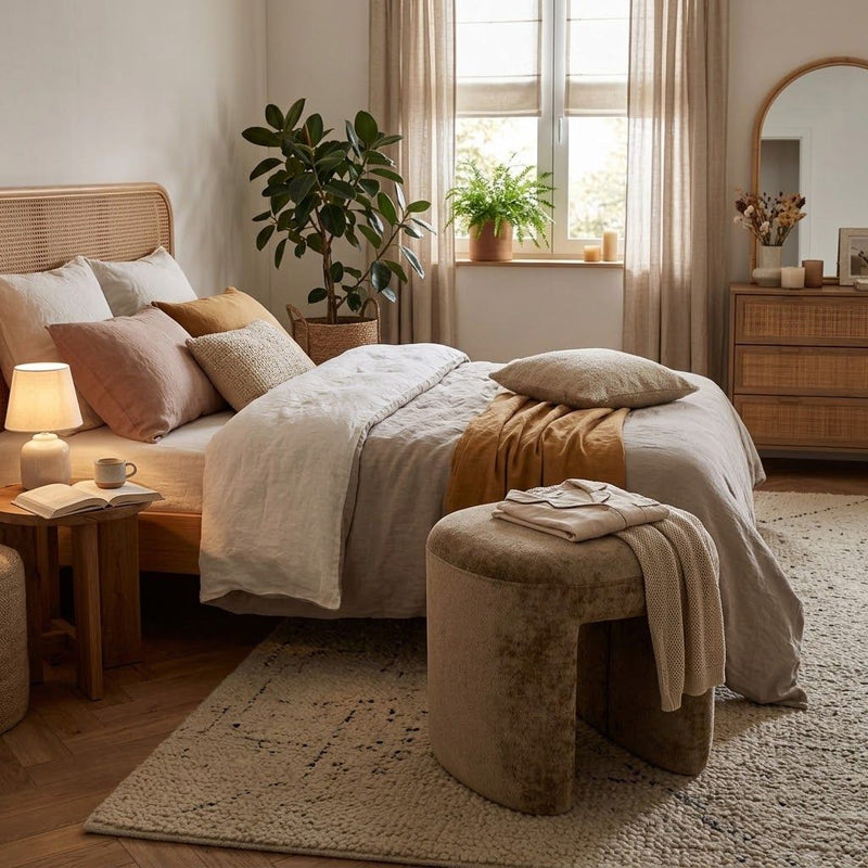 Pouf ARCHE Taupe 46x42,5xH40cm