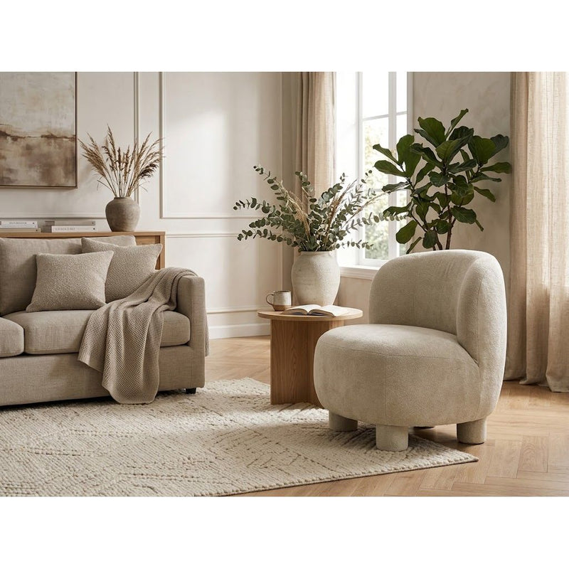 Fauteuil BORLANO Beige 74x77h73cm