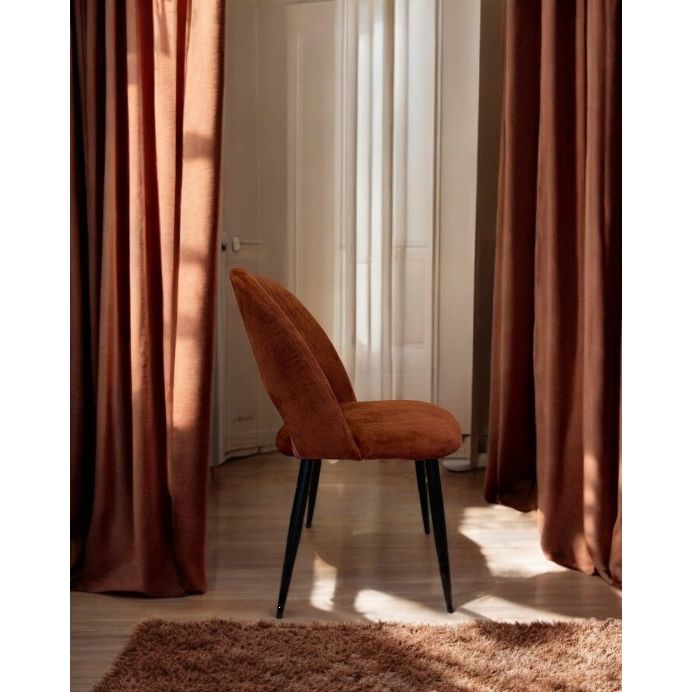 Chaise ROMA Velours Fox 48x50xH82cm
