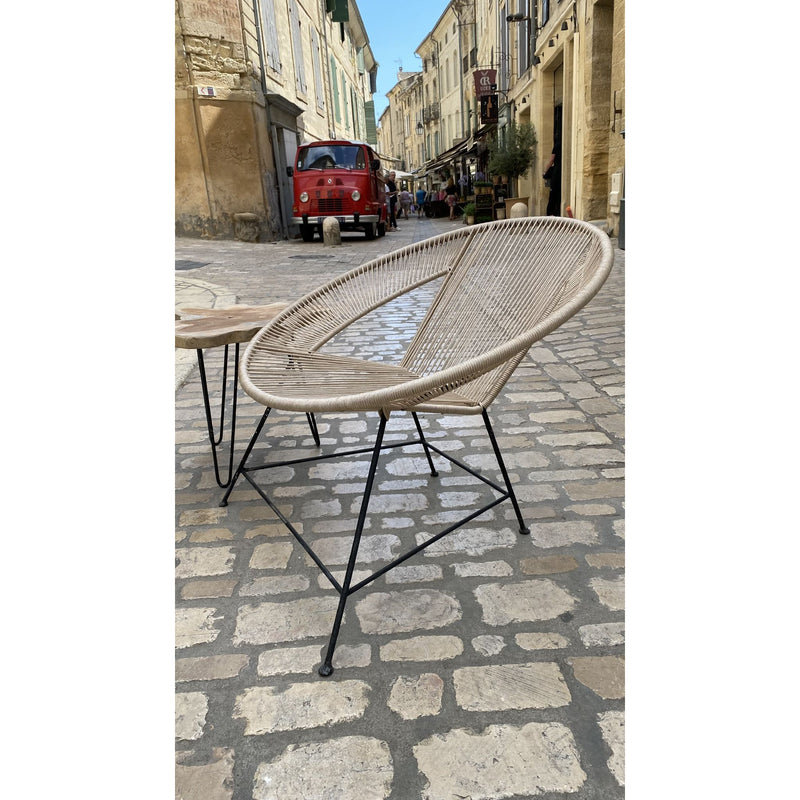 Fauteuil SYDNEY beige 80x70xH72cm